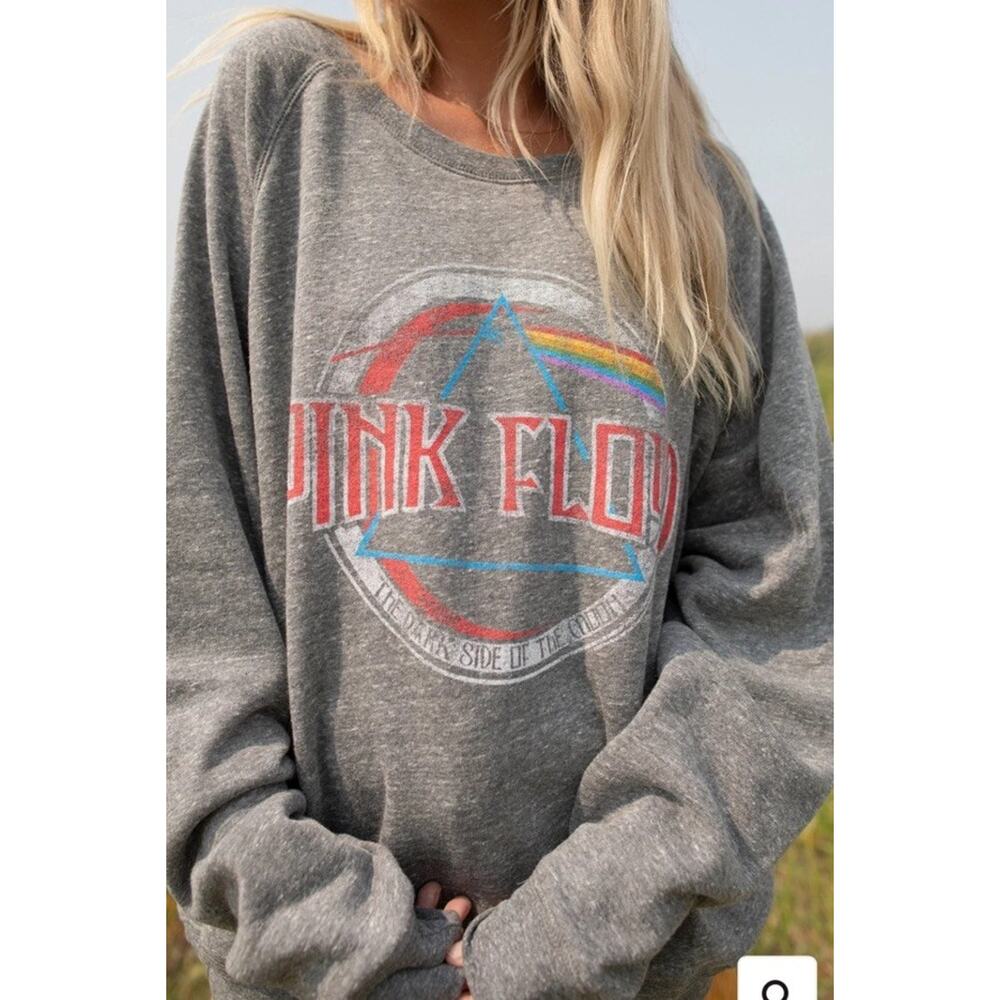 People of leisure New Women’s Pink Floyd Oversized Sweatshirt Sz S Grey CC